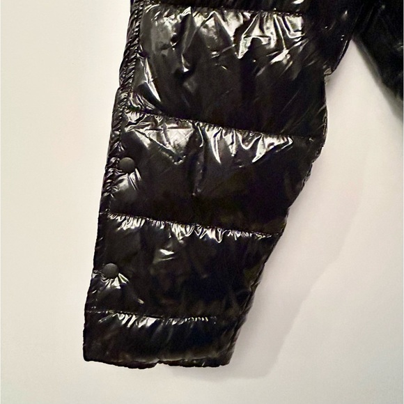 NWT Zara Black Cropped Puffer Bomber Jacket Shiny Versatile - Picture 10 of 15